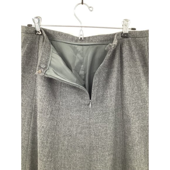 Talbots Petites Skirt Women's Gray Size 12 Wool Blend A-Line Lined Office - Picture 3 of 4